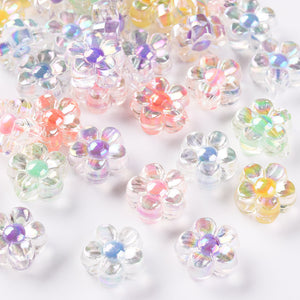 Acrylic Flower Chunky Beads - Pack of 10