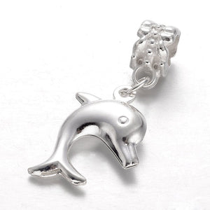 european dolphin chrms, large hole charm,