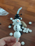 Beaded Wooden Snowmen Kit
