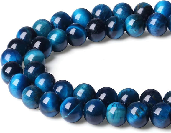 Blue Tiger Eye Gemstone Beads 8mm