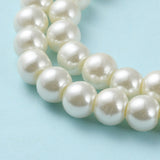 Creamy White 8mm Glass Pearl Beads 8mm (pack of 25)