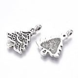 Chunky Silver Christmas Tree Charms