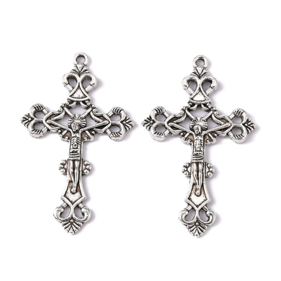 silver crucifix cross pendant
