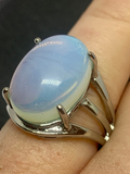 Handmade Silver Oval Opalite Ring