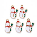 Gold and Enamel Snowman Charms