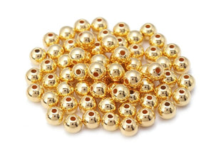 Gold Plated 5mm Ball Spacer Beads