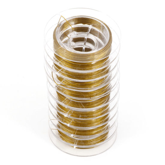 Gold Tiger Tail Jewellery Beading Wire- Steel