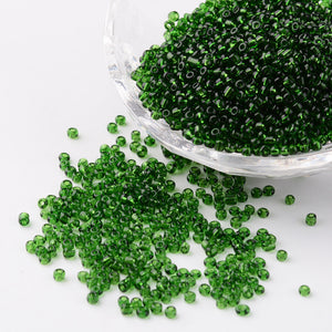 Emerald Green 2mm Glass Seed Bead Packs