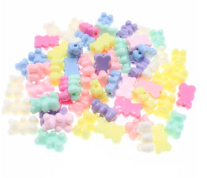 Gummy Bear Beads, pastel beads, 