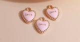 Gold Plated Love Heart Charms