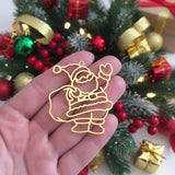 Large Gold Alloy Santa