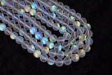 Quality Synthethetic Moonstone Beads 6mm - Clear