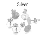 6mm Silver Plated Earring Posts