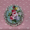 Handcrafted Vintage Oval Brooch – Floral or Birdcage Design