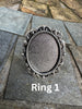 Antique Antique Silver Oval Ring Blanks 18mm x 25mm