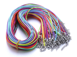 Vegan Extra Long, Coloured Cord Necklaces