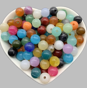 10mm Acrylic Mixed Colour Beads