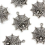 Silver Spiderweb Charms