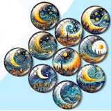 12mm Night Sky Glass Cabochons