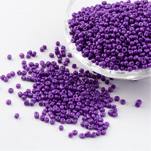 Purple 2mm Glass Seed Bead Packs