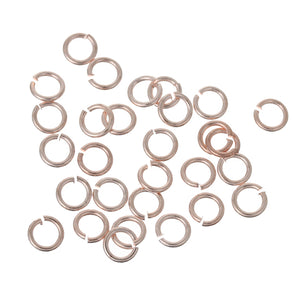 Rose Gold Jump Rings, 4mm, 5mm and 6mm