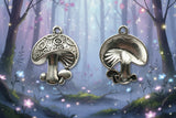 Whimiscal Silver Toadstool Charms