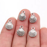 Silver Plated Shell Charms
