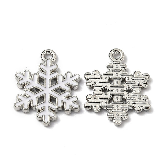 silver snowflake charms