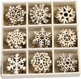 72 Piece Wooden Snowflake Set