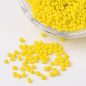 Yellow 2mm Glass Seed Bead Packs
