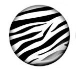 Zebra Print Glass Cabochons in 10mm or 12mm