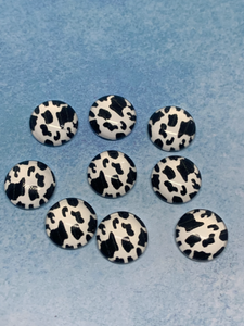 cow print glass cabochons