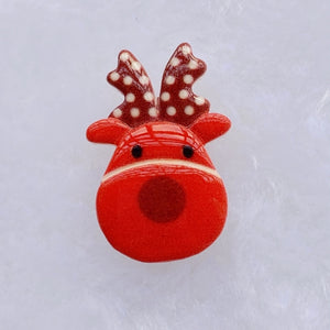 Rudolph Reindeer. Resin Christmas Cabochon Shapes