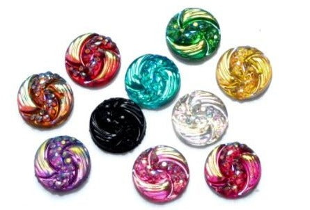 110mm Resin Mixed Colour  Swirl Cabochon