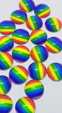 Rainbow Cabochons Flatbacks, 12mm,