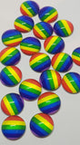 Rainbow Cabochons Flatbacks, 12mm,