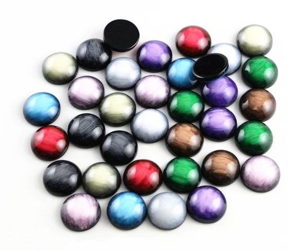 12mm Two Tone Resin Cabochons