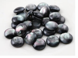 12mm Black Marble Effect Cabochons