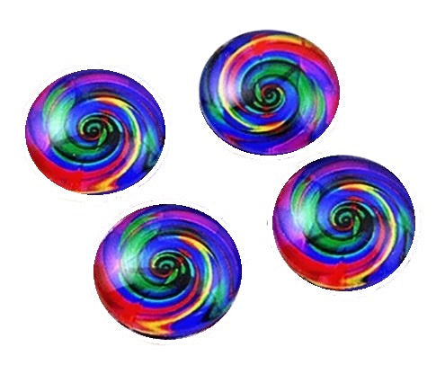12mm Multi Colour Floral Glass Cabochons
