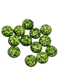 12mm Green Glitter Resin Cabochons