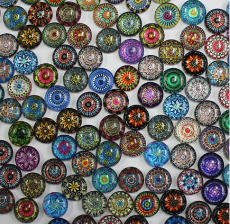 12mm Mixed Paired Glass Cabochons