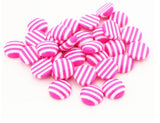 pink and white striped cabochon