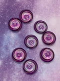 12mm Purple Swirl Glass Cabochon