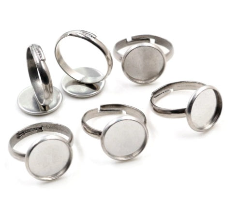 10mm stainless steel cabochon ring blank