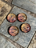 Tiger Stripe 12mm Glass Cabochons
