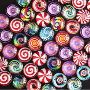 14mm Mixed Paired Glass Cabochons