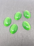 Oval Glass Cats Eye Cabochons 10mm x 18mm