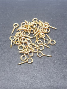 Screw In Pins, Screw In Bails, Gold and Silver, 