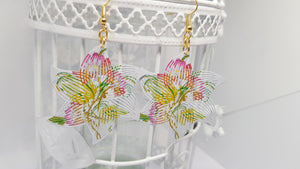 Handmade Gold Plated Filigree Leaf Earrings