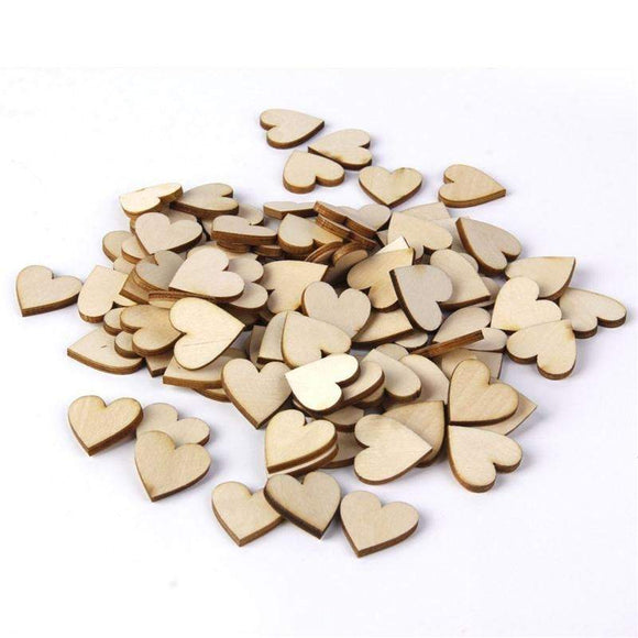 20mm Wooden Heart Shapes